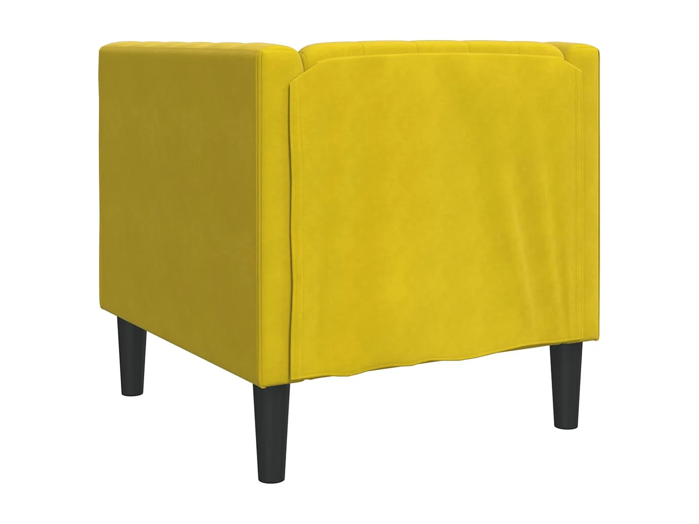 Fauteuil salon | Chaise Confortable | Fauteuil Chesterfield jaune velours