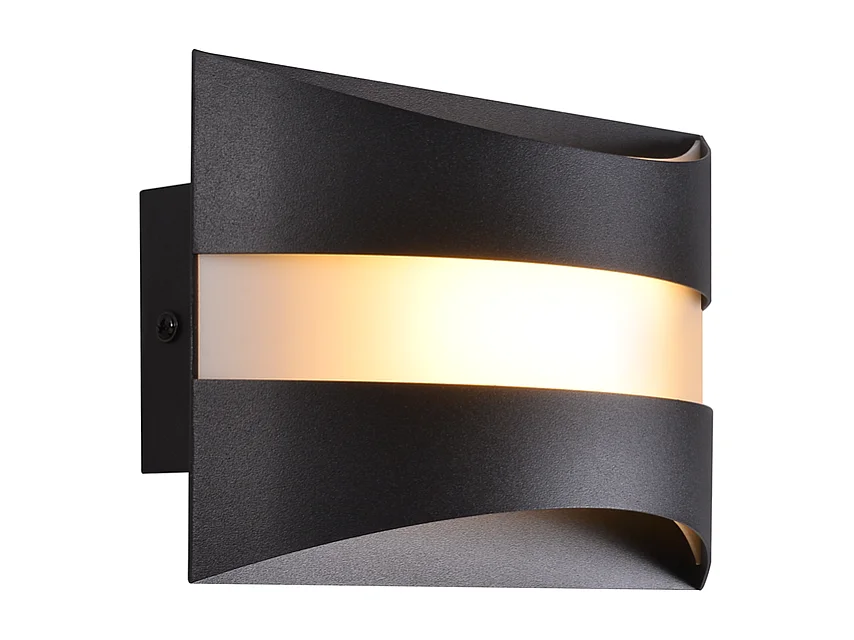 Applique murale LED Nettlife pour intérieur - Éclairage mural noir, éclairage vers le haut et vers le bas, 5W 3 000K, blanc chaud