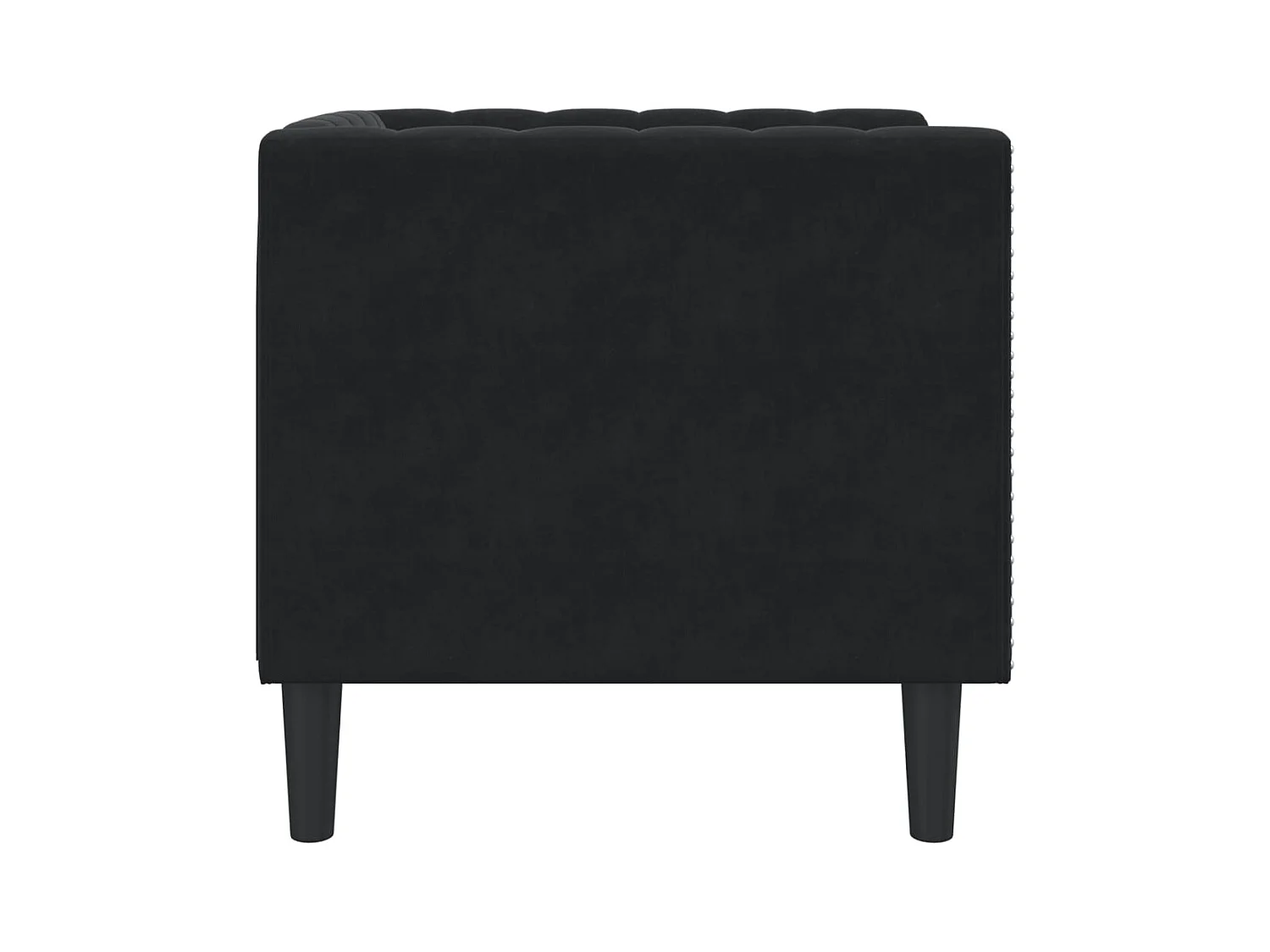 Fauteuil salon | Chaise Confortable | Fauteuil Chesterfield noir velours