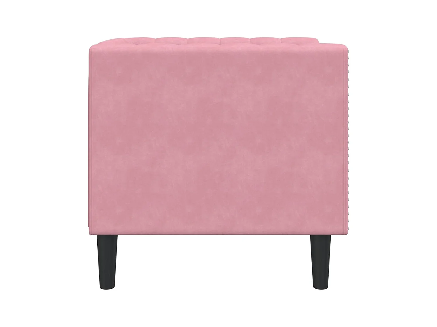 Fauteuil salon | Chaise Confortable | Fauteuil Chesterfield rose velours