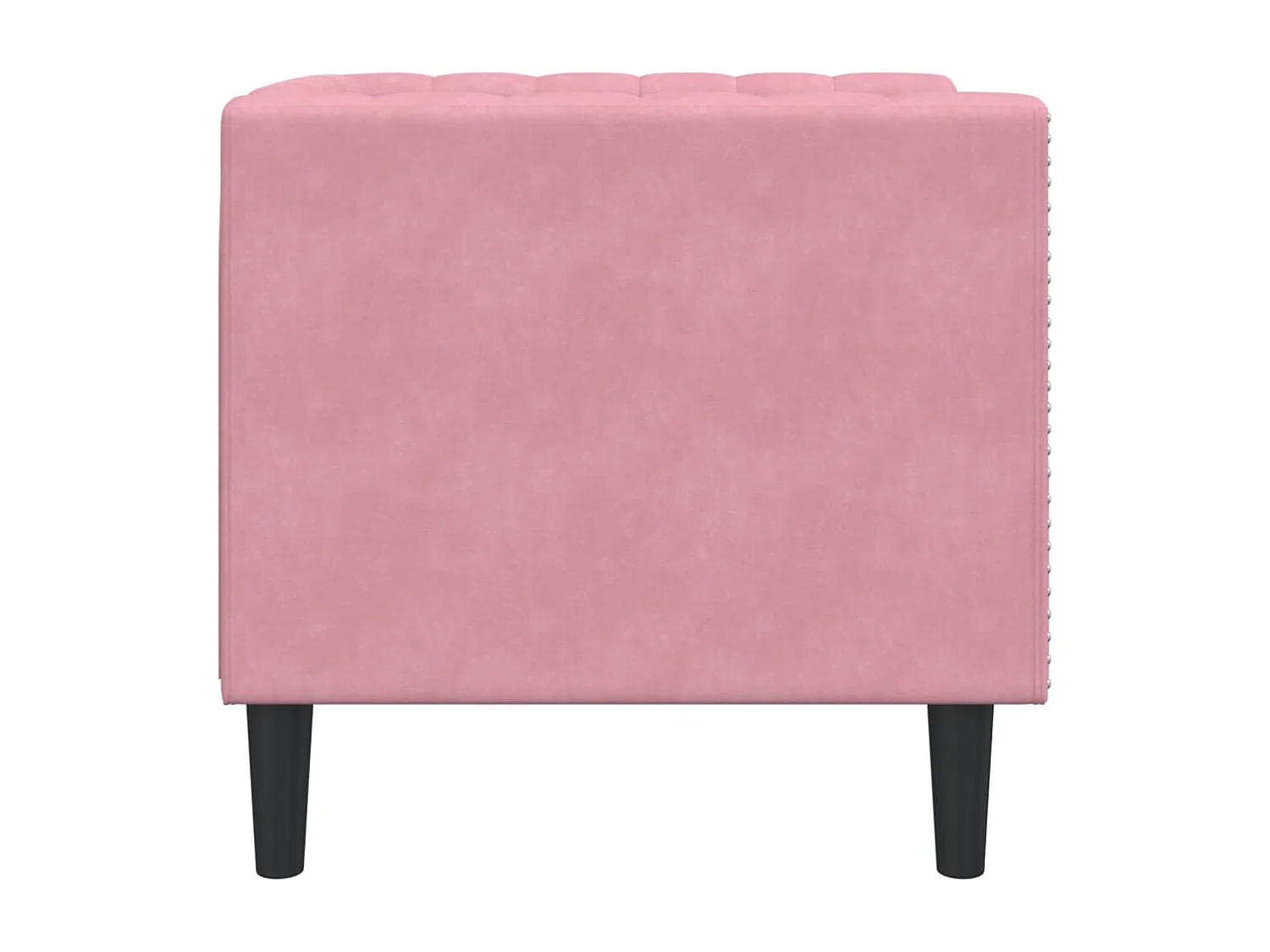 Fauteuil salon | Chaise Confortable | Fauteuil Chesterfield rose velours