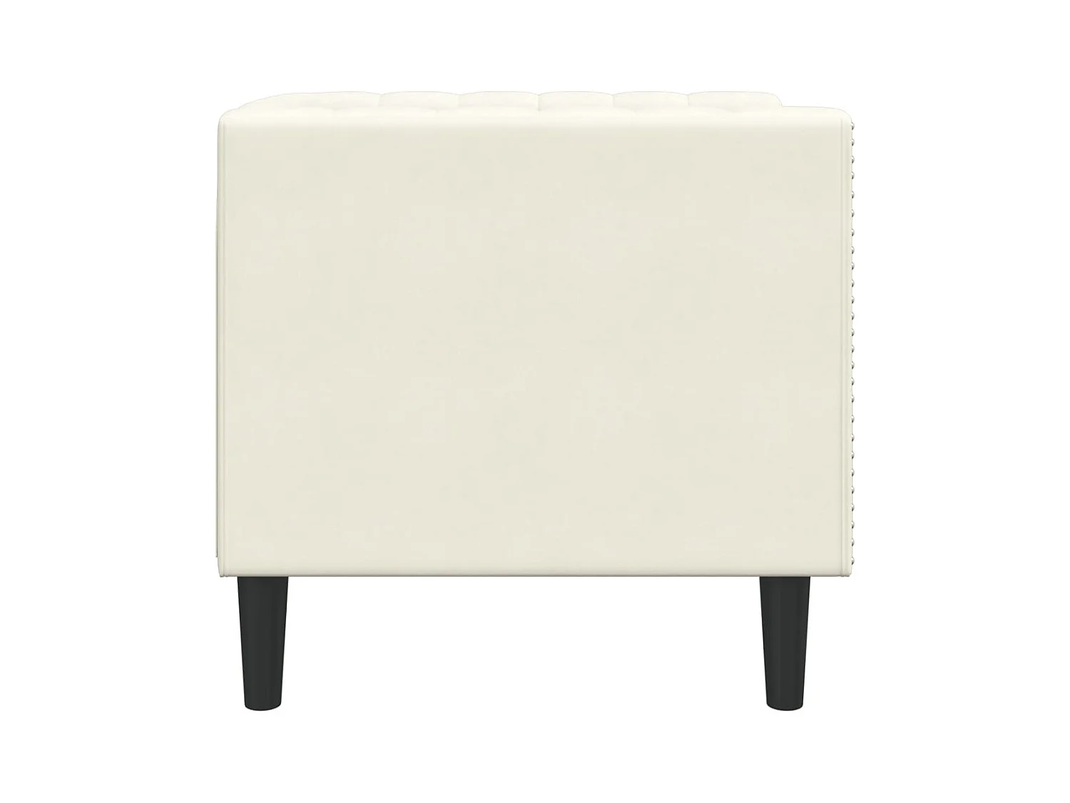 Fauteuil salon | Chaise Confortable | Fauteuil Chesterfield crème velours