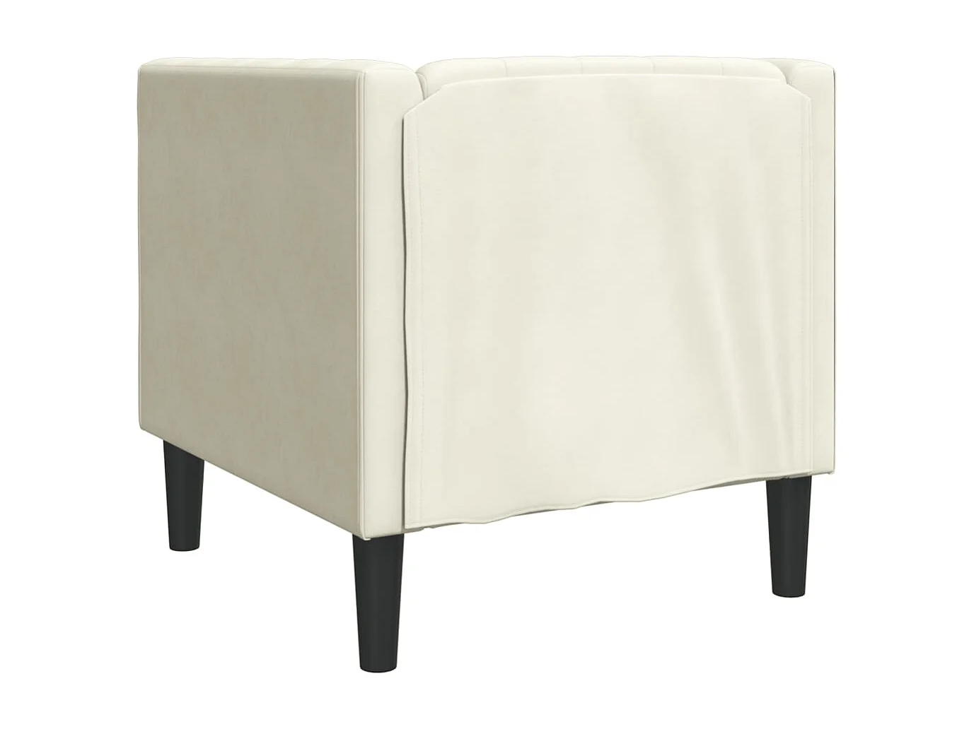 Fauteuil salon | Chaise Confortable | Fauteuil Chesterfield crème velours