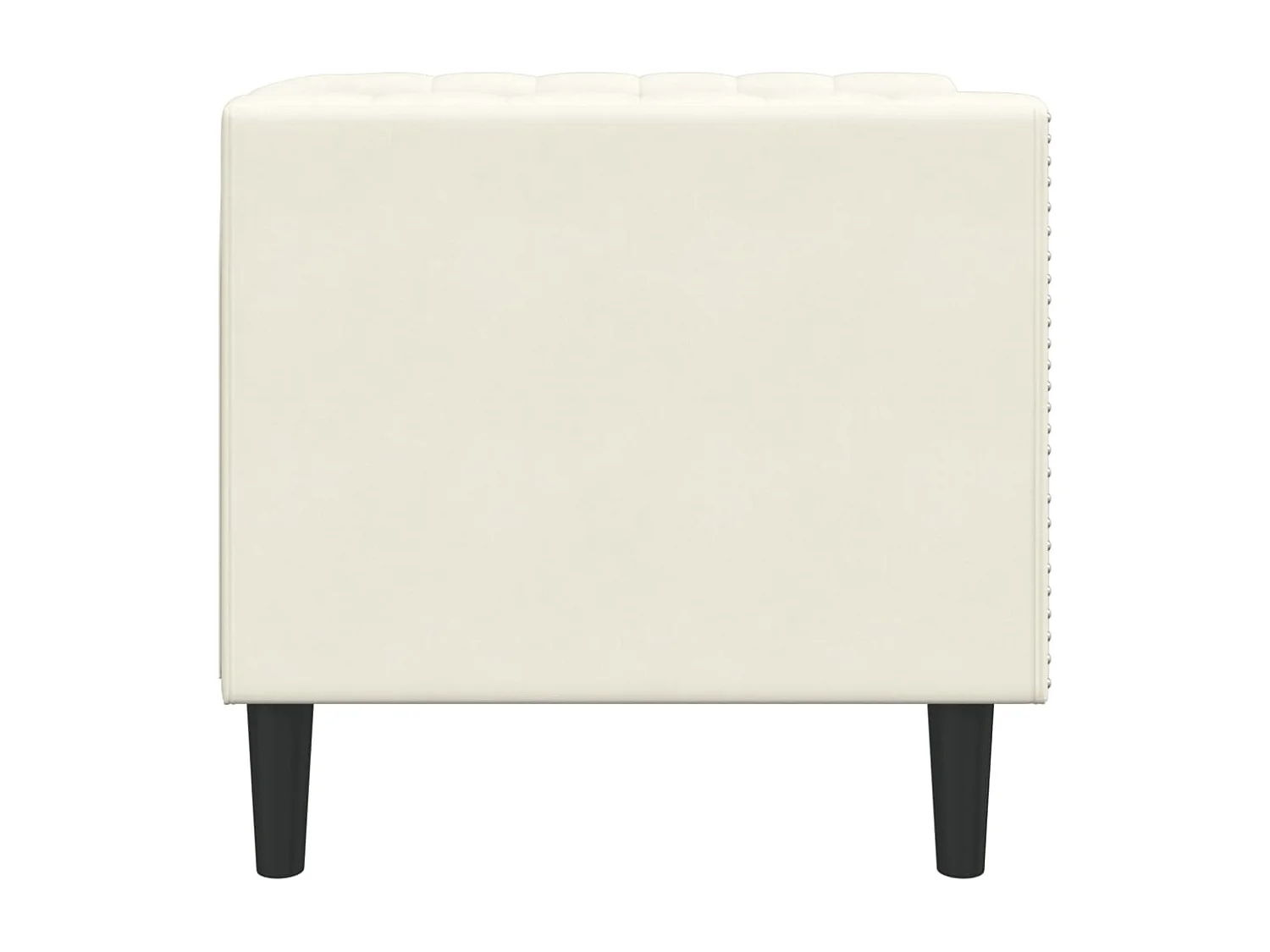 Fauteuil salon | Chaise Confortable | Fauteuil Chesterfield crème velours