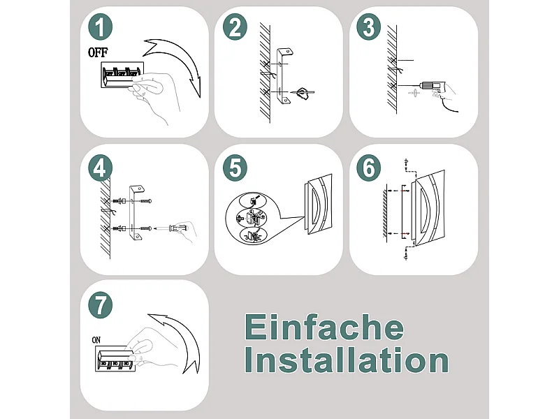 Applique murale LED d'intérieur Nettlife blanche - Design moderne 3000 K, éclairage mural blanc chaud 5 W, éclairage vers le haut et vers le bas