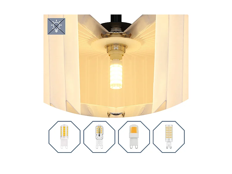 NETTLIFE Suspension table à manger lampe suspendue vintage - lampe suspendue salon salle à manger lampe 4 flammes blanc