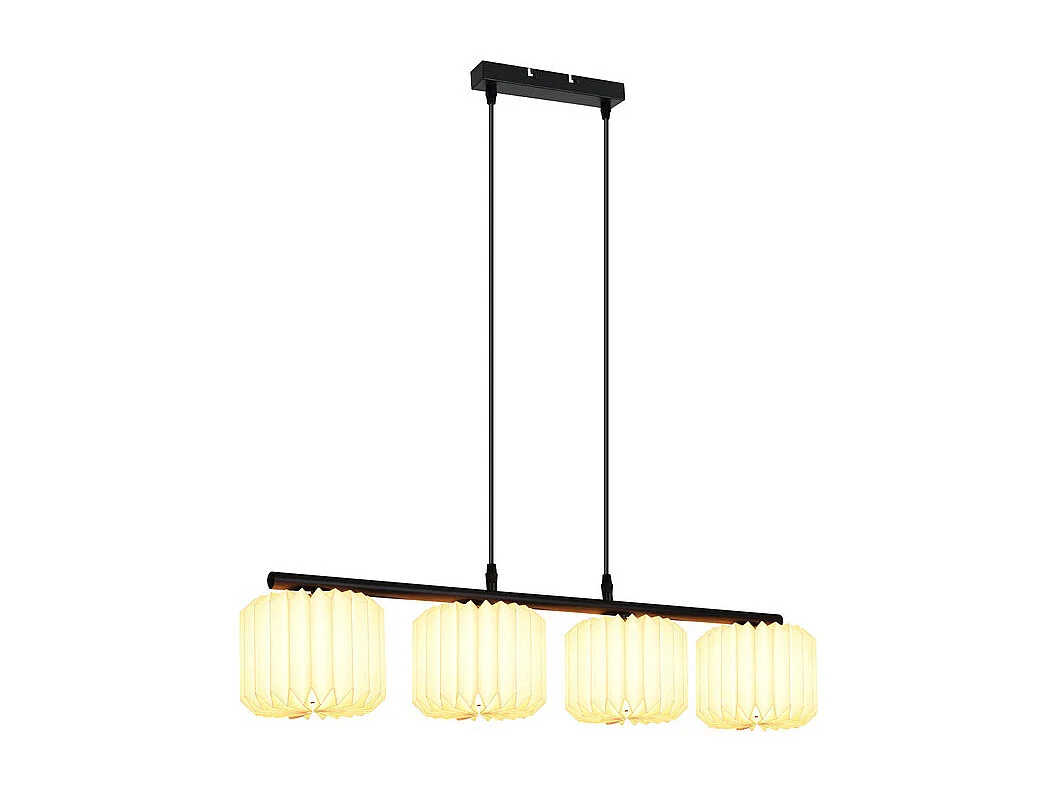 NETTLIFE Suspension table à manger lampe suspendue vintage - lampe suspendue salon salle à manger lampe 4 flammes blanc