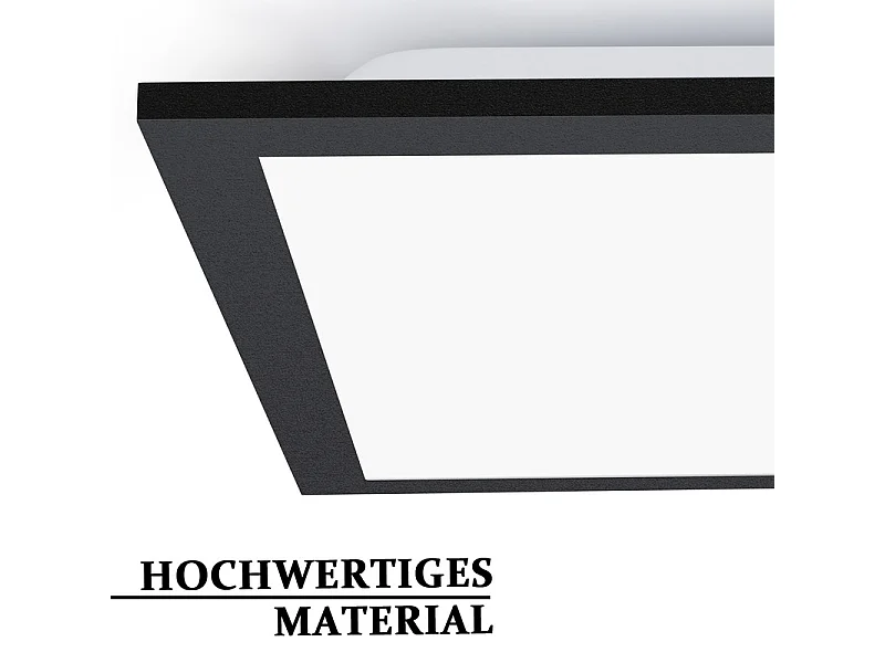 Plafonnier LED NETTLIFE 100x25 - panneau de plafond dimmable RGB changement de couleur longue lampe de plafond plate avec télécommande noire 24W