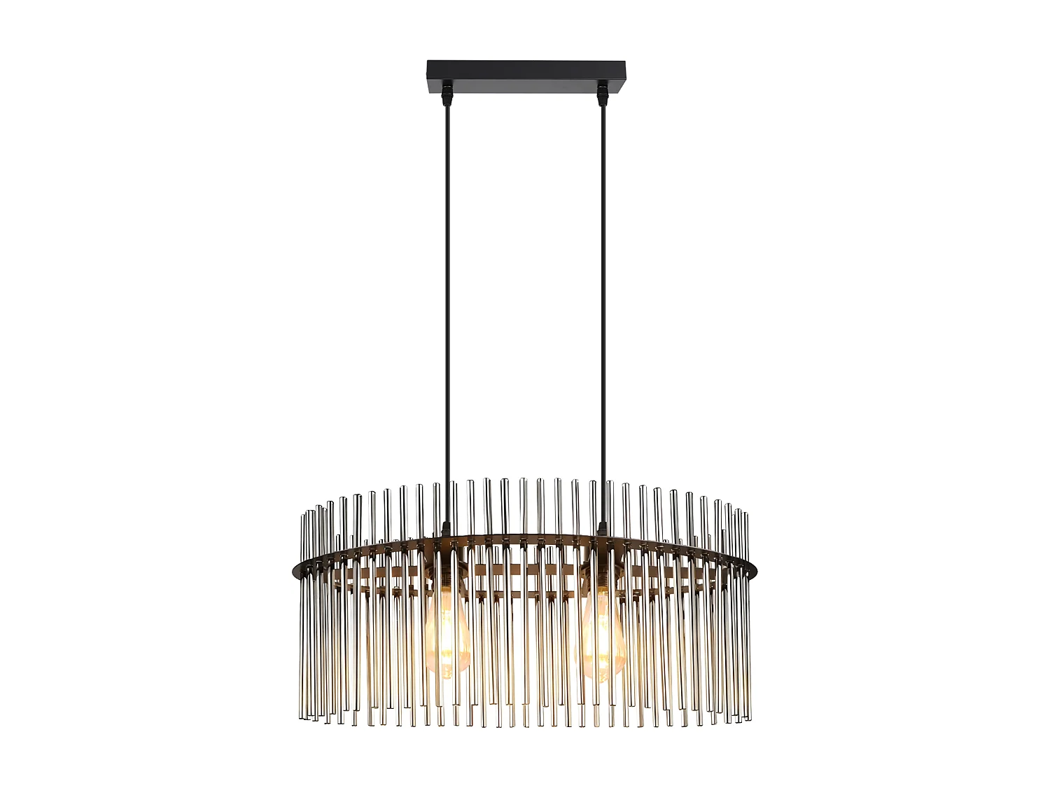 Suspension Nettlife table à manger lampe suspendue 1 flamme - suspension noire E27 lampe de salle à manger verre Ø 16 cm (sans source lumineuse)