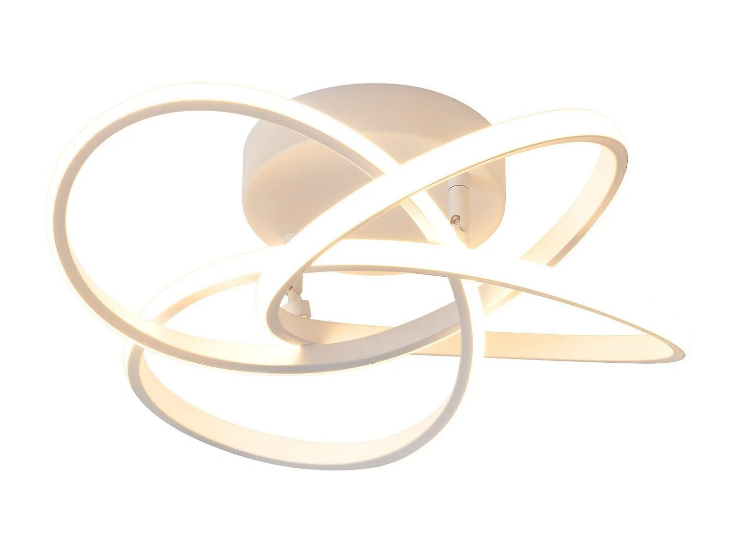 NETTLIFE Plafonnier LED pour chambre à coucher - 28 W, 3 000 K, blanc chaud, lampe de couloir, lampe de cuisine moderne, fleur à quatre feuilles