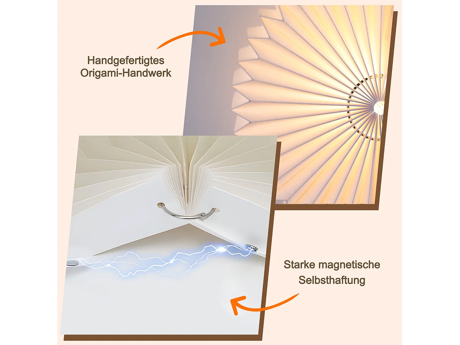 NETTLIFE Deckenleuchte Wohnzimmer Vintage Deckenlampe - Weiße Küchenlampe Papierlampenschirm Industriedesign G9