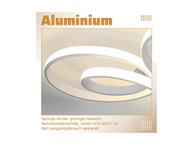 NETTLIFE Plafonnier LED plafonnier salon : 30W 40cm lampe cuisine plafonnier en blanc 3000K