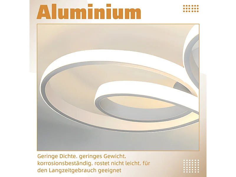 NETTLIFE Plafonnier LED plafonnier salon : 30W 40cm lampe cuisine plafonnier en blanc 3000K