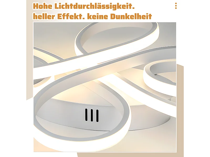 NETTLIFE Plafonnier LED plafonnier salon : 30W 40cm lampe cuisine plafonnier en blanc 3000K