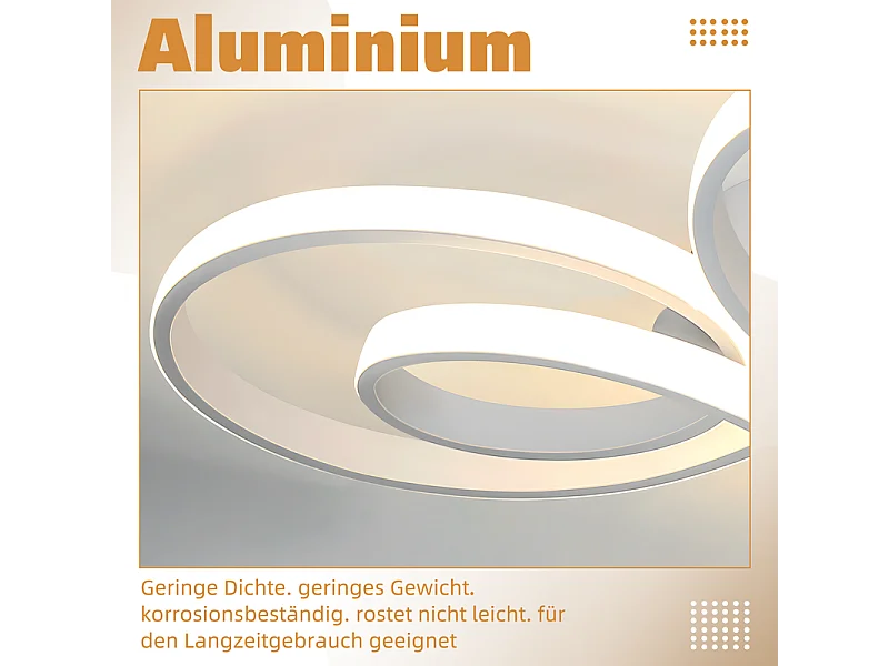 NETTLIFE Plafonnier LED plafonnier salon : 30W 40cm lampe cuisine plafonnier en blanc 3000K