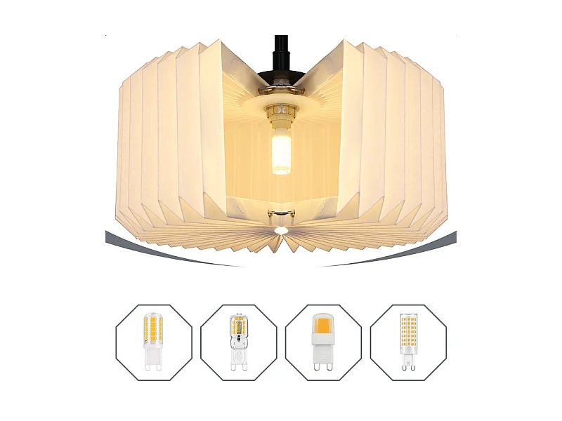 NETTLIFE Suspension table à manger lampe suspendue vintage - lampe suspendue salon salle à manger lampe 1 flamme blanc