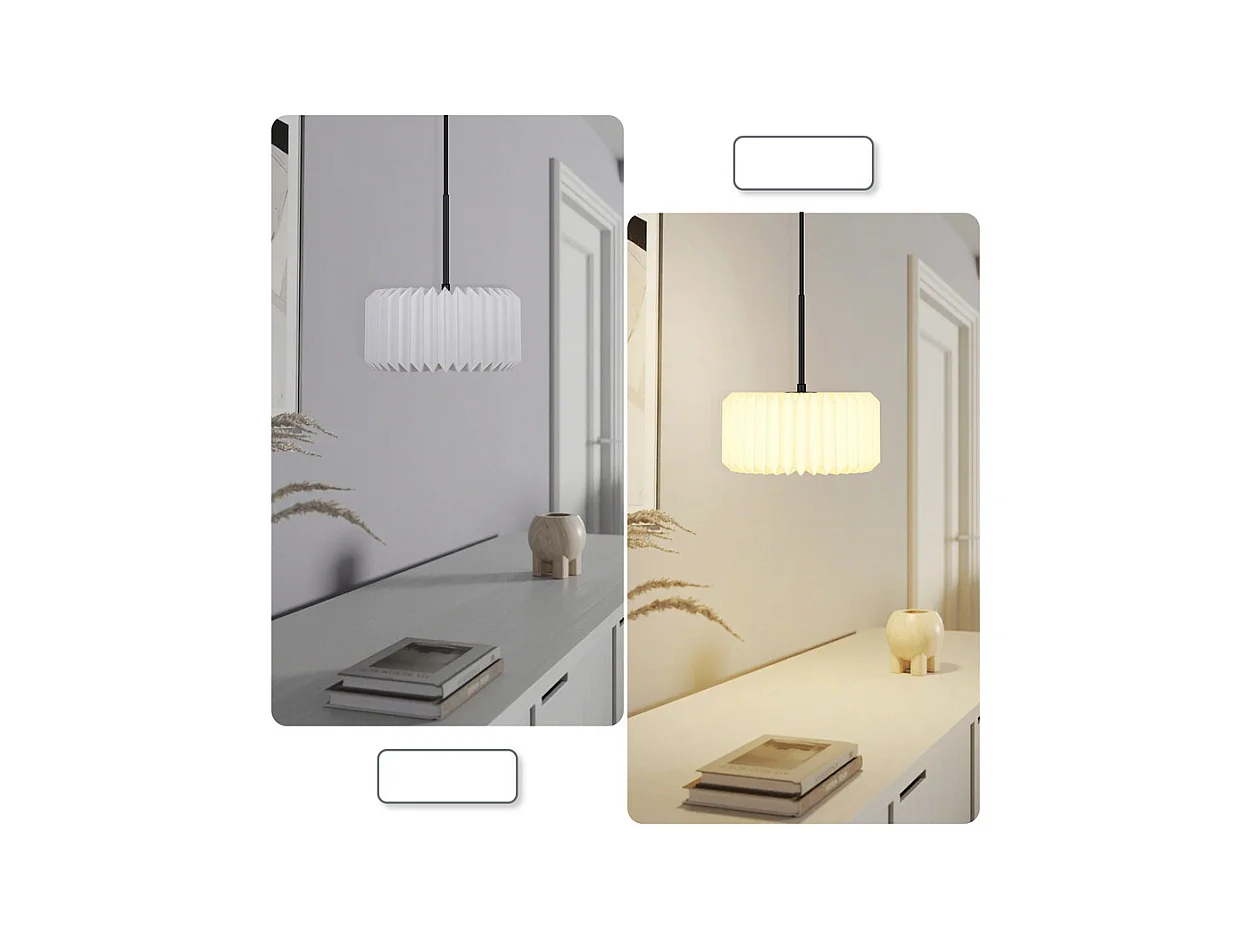 NETTLIFE Suspension table à manger lampe suspendue vintage - lampe suspendue salon salle à manger lampe 1 flamme blanc