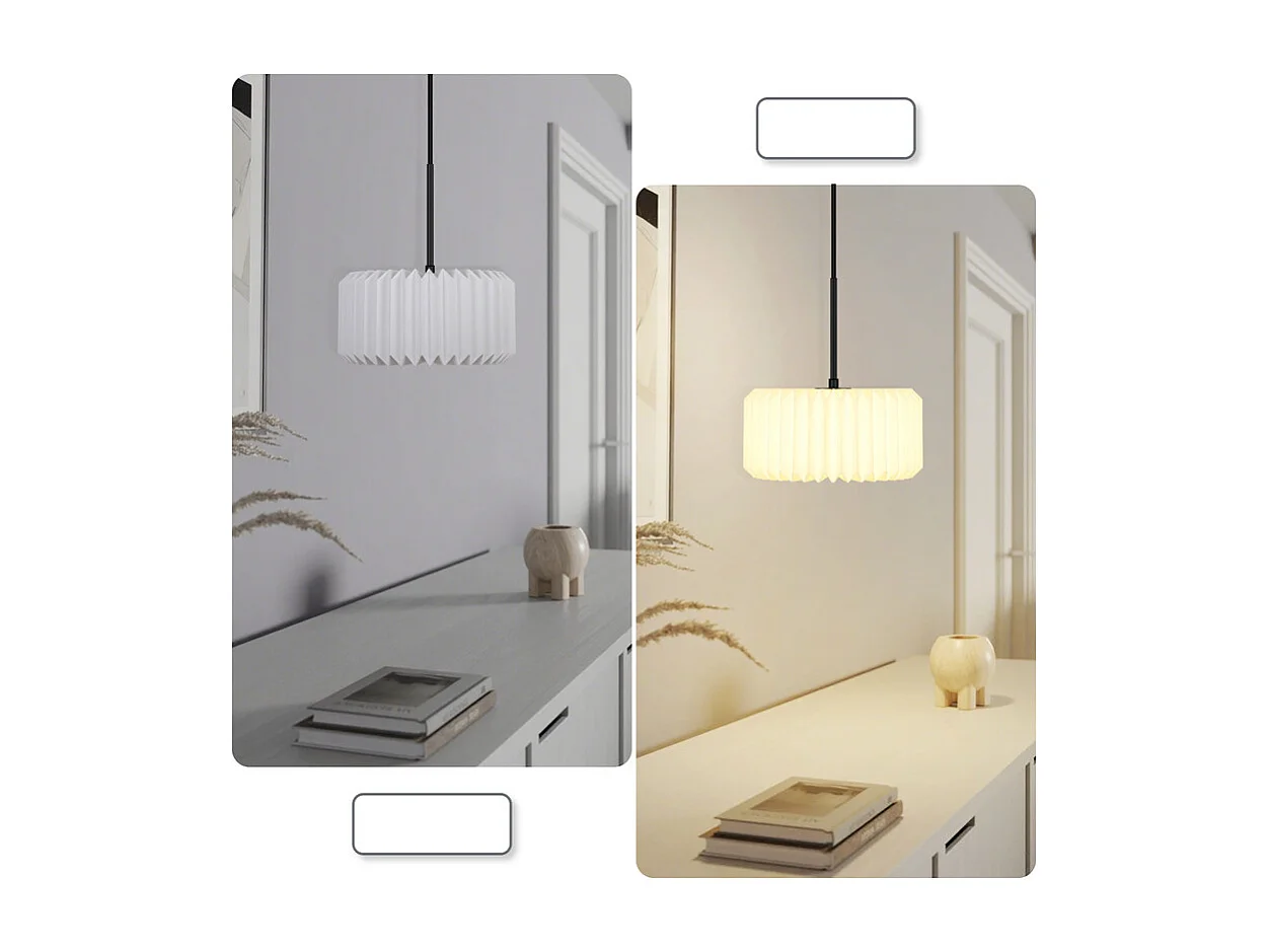 NETTLIFE Suspension table à manger lampe suspendue vintage - lampe suspendue salon salle à manger lampe 1 flamme blanc