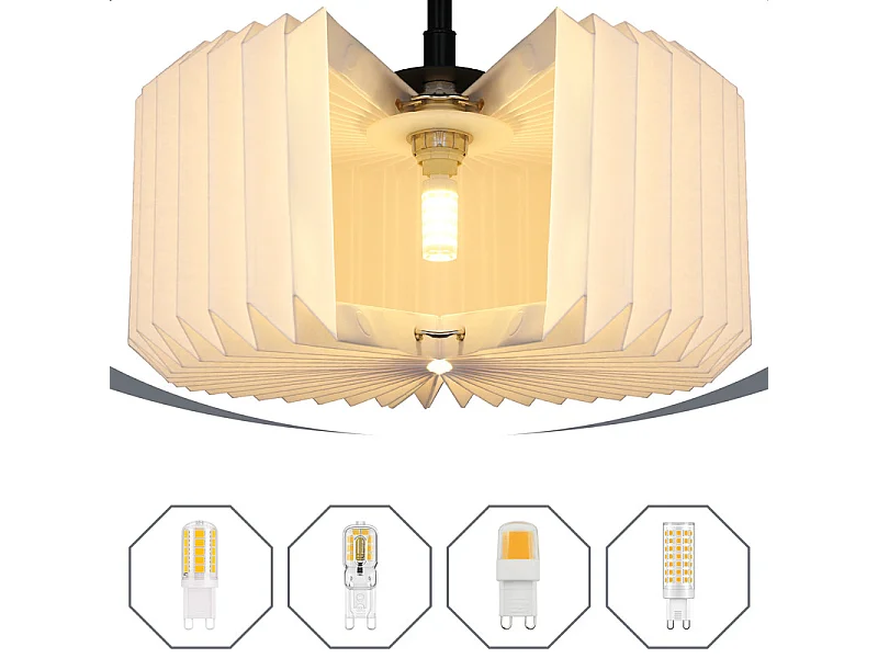 NETTLIFE Suspension table à manger lampe suspendue vintage - lampe suspendue salon salle à manger lampe 1 flamme blanc