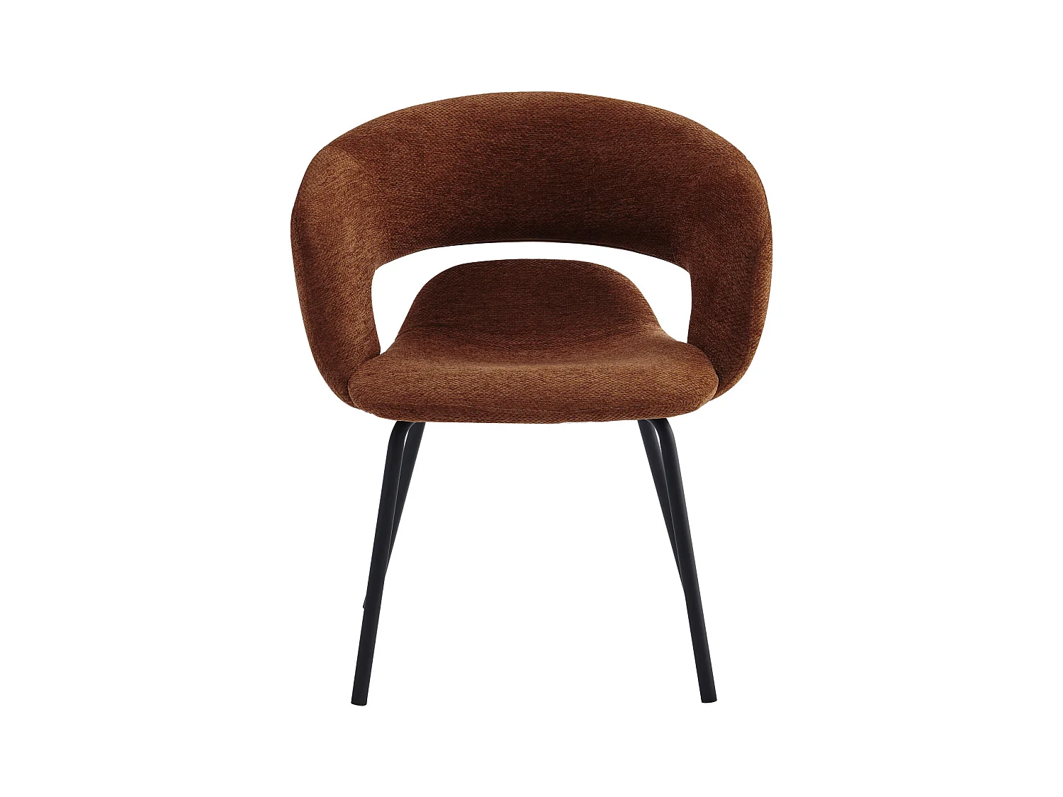 TRAVIS-Fauteuil de table en tissu Luxury Terracotta