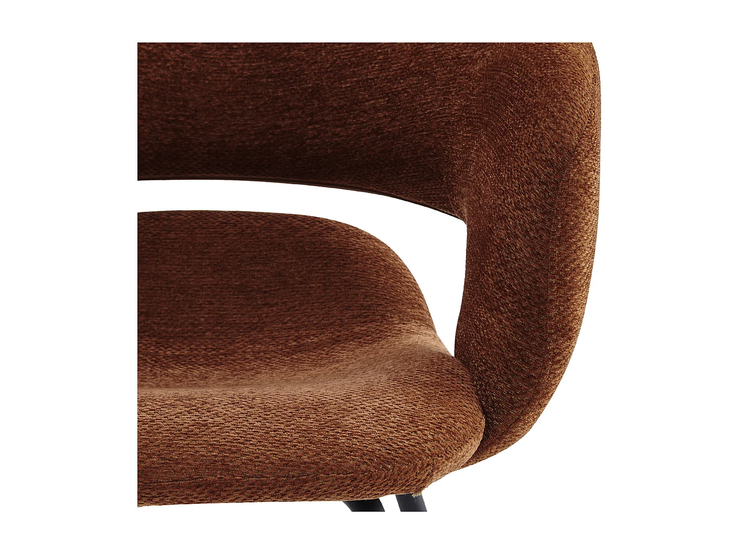 TRAVIS-Poltrona da tavolo in tessuto Luxury Terracotta