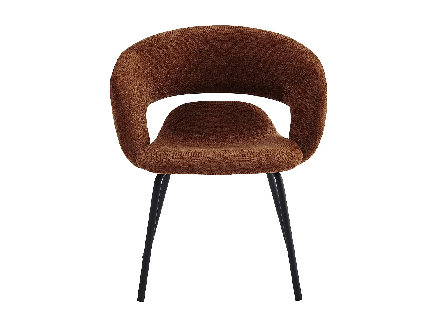 TRAVIS-Poltrona da tavolo in tessuto Luxury Terracotta