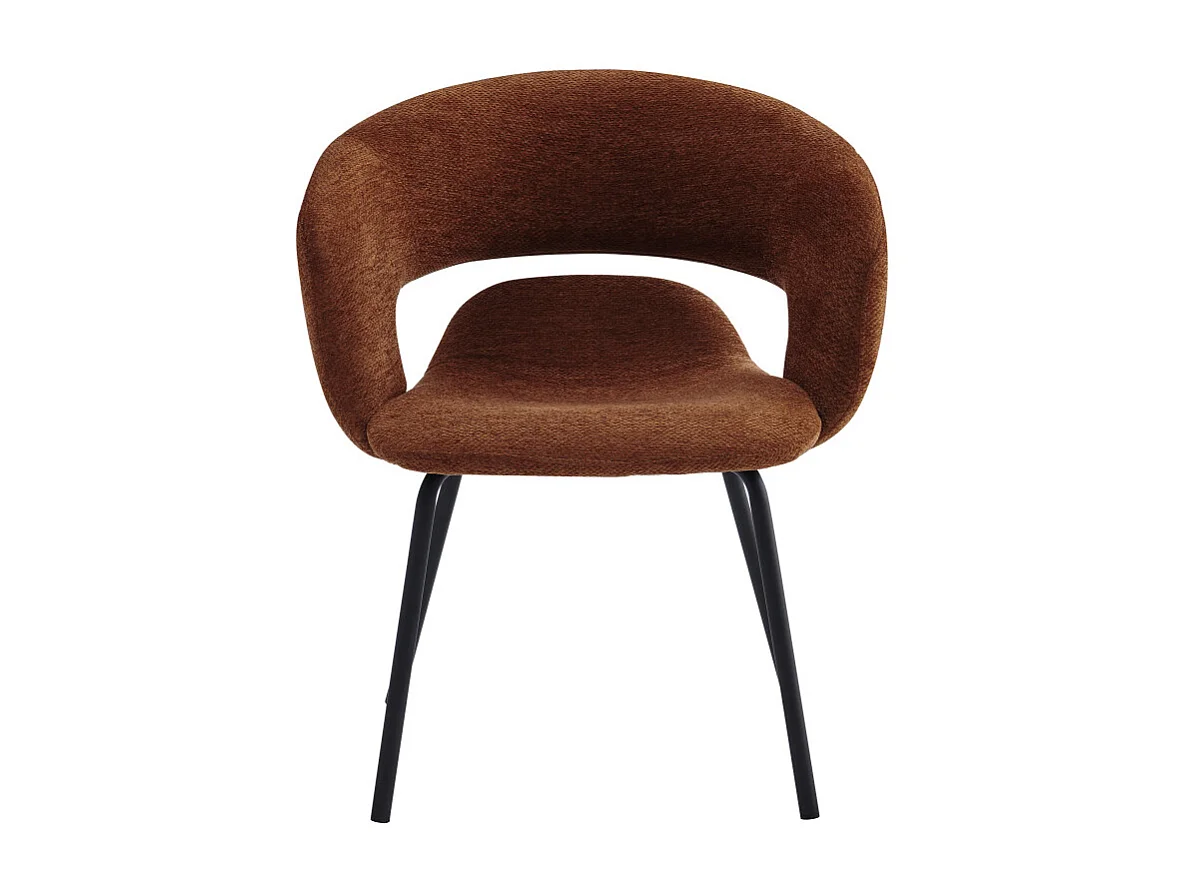 TRAVIS-Poltrona da tavolo in tessuto Luxury Terracotta