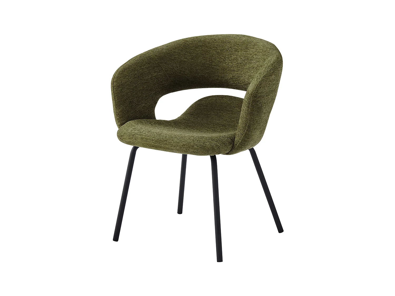 TRAVIS-Poltrona da tavolo in tessuto Luxury Kaki