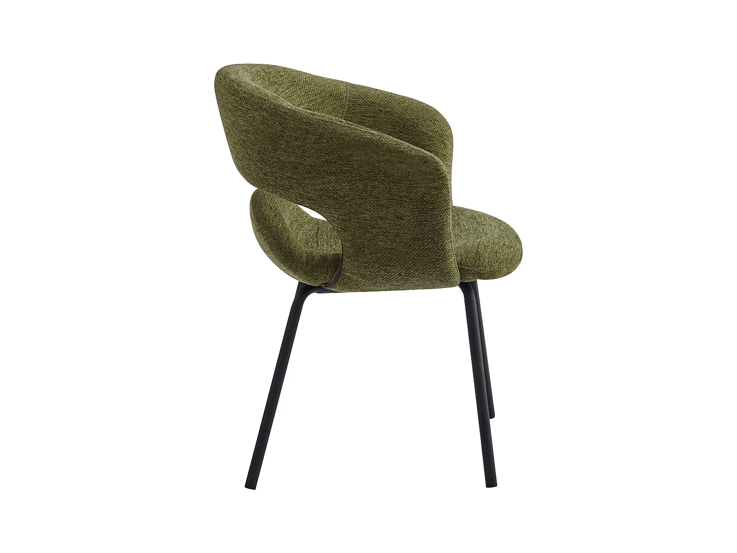 TRAVIS-Poltrona da tavolo in tessuto Luxury Kaki