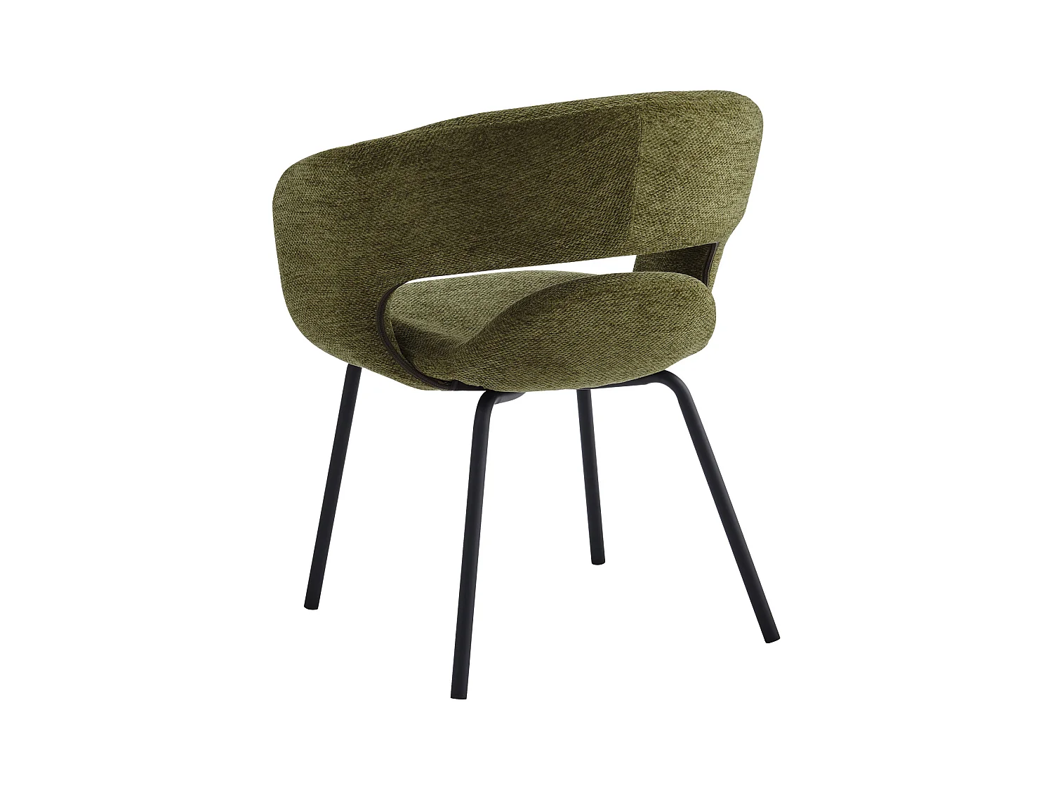 TRAVIS-Poltrona da tavolo in tessuto Luxury Kaki