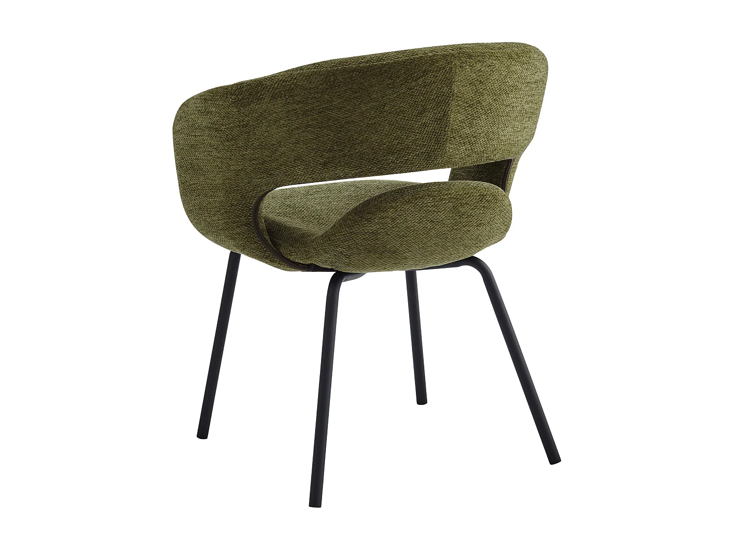 TRAVIS-Poltrona da tavolo in tessuto Luxury Kaki