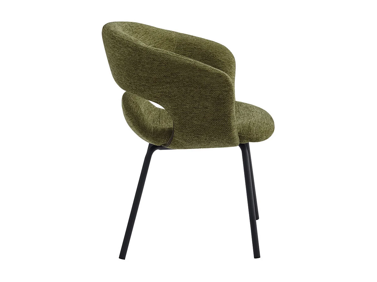 TRAVIS-Poltrona da tavolo in tessuto Luxury Kaki