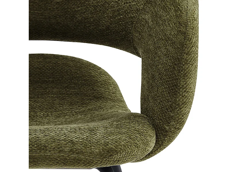 TRAVIS-Poltrona da tavolo in tessuto Luxury Kaki