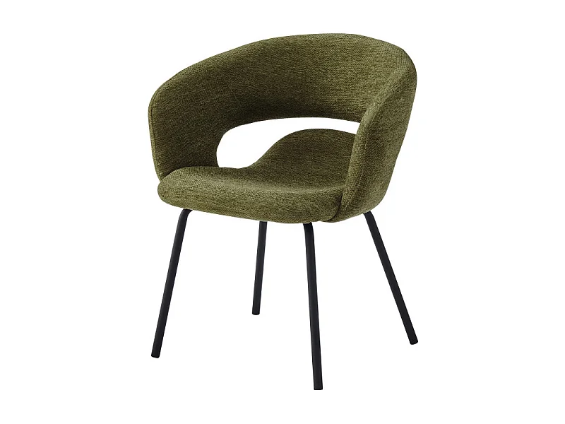 TRAVIS-Poltrona da tavolo in tessuto Luxury Kaki