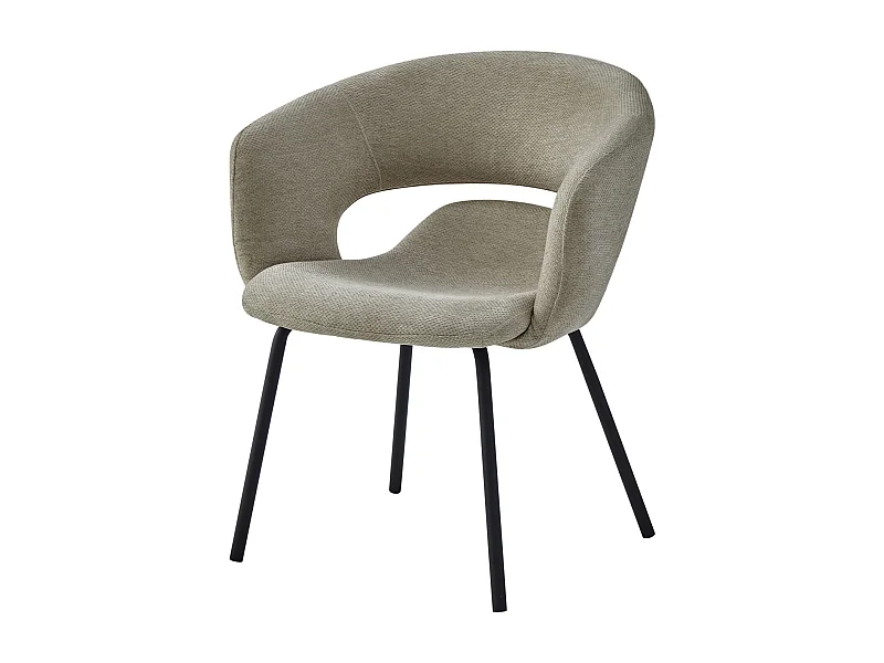 TRAVIS-Fauteuil de table en tissu Luxury Grège