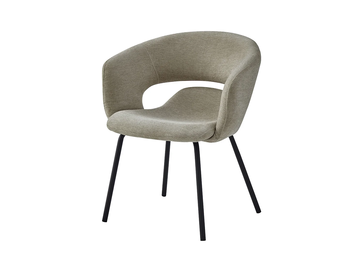 TRAVIS-Fauteuil de table en tissu Luxury Grège