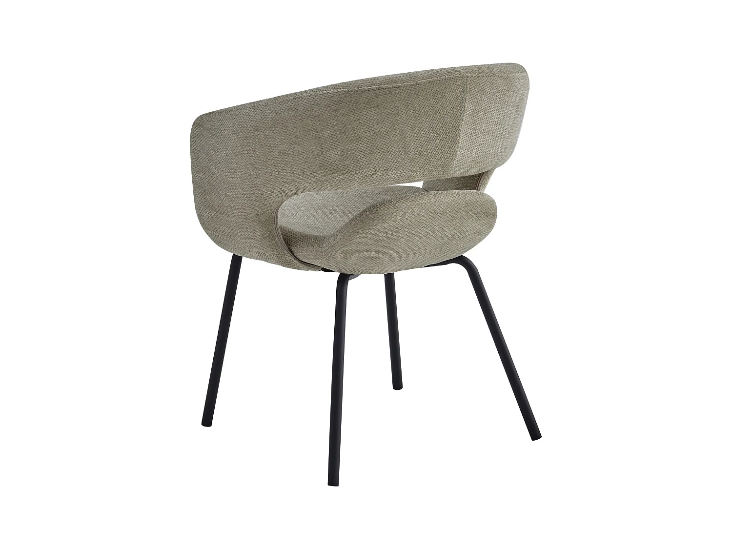 TRAVIS-Fauteuil de table en tissu Luxury Grège