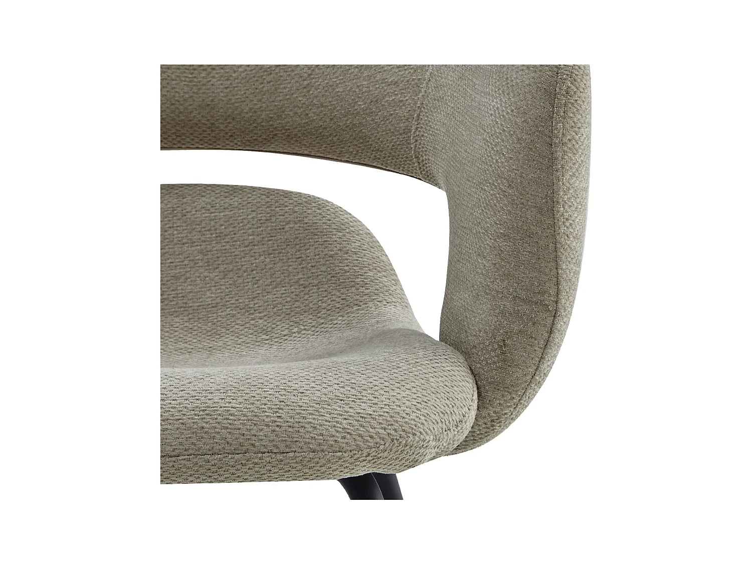 TRAVIS-Fauteuil de table en tissu Luxury Grège