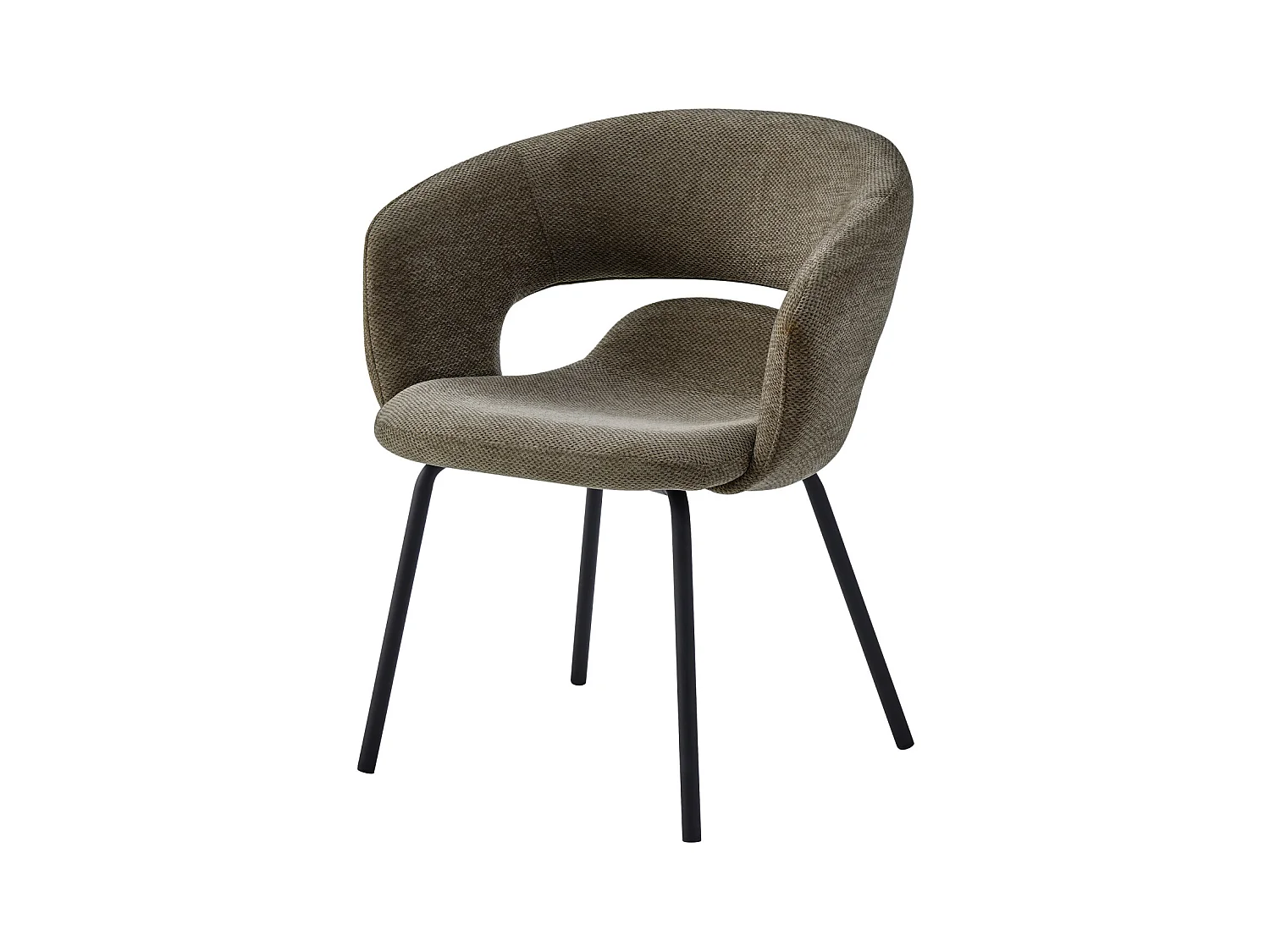 TRAVIS-Poltrona da tavolo in tessuto Luxury marronne