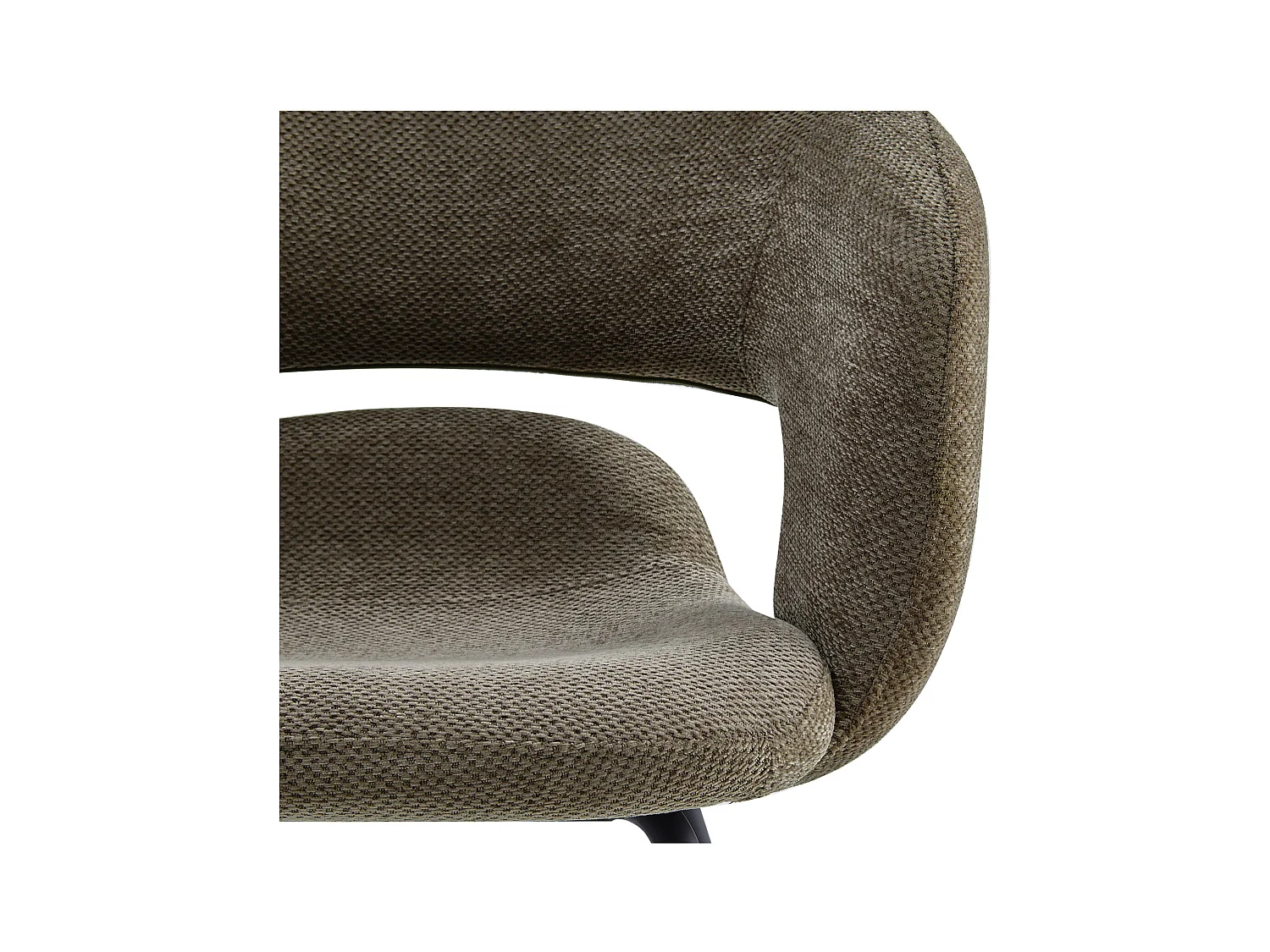 TRAVIS-Poltrona da tavolo in tessuto Luxury marronne