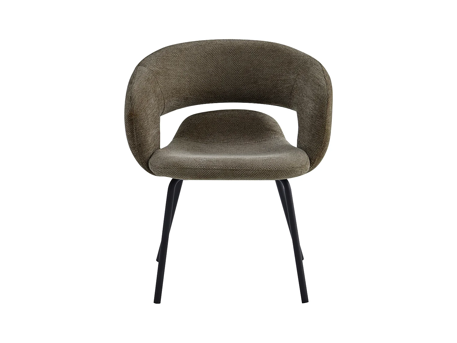 TRAVIS-Poltrona da tavolo in tessuto Luxury marronne