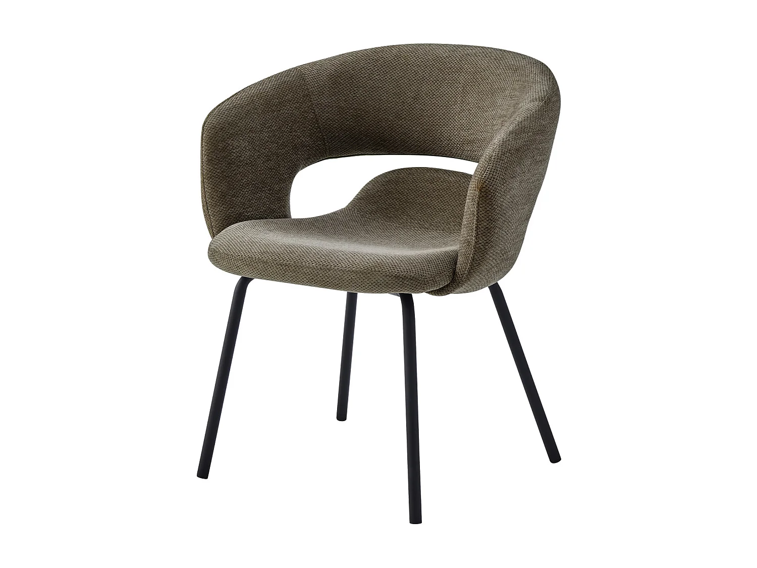 TRAVIS-Sillón de mesa de tela Luxury marron