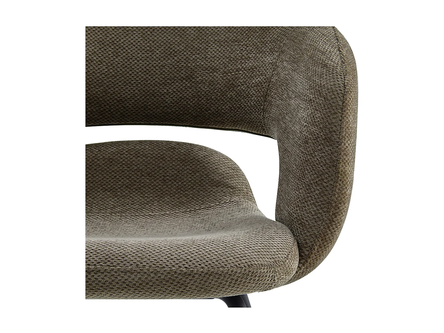 TRAVIS-Sillón de mesa de tela Luxury marron