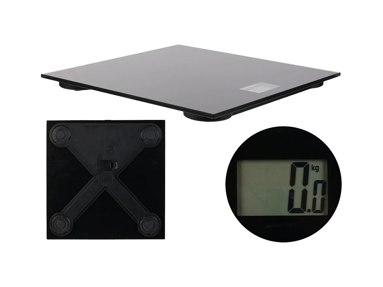 Balance Pèse-Personne Digital Elégant Noir avec Ecran LCD - DANNA