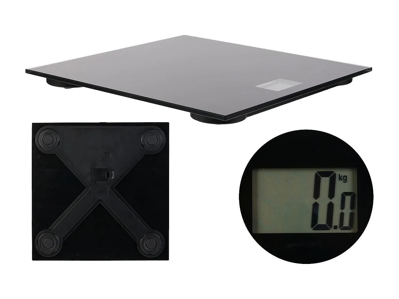 Balance Pèse-Personne Digital Elégant Noir avec Ecran LCD - DANNA