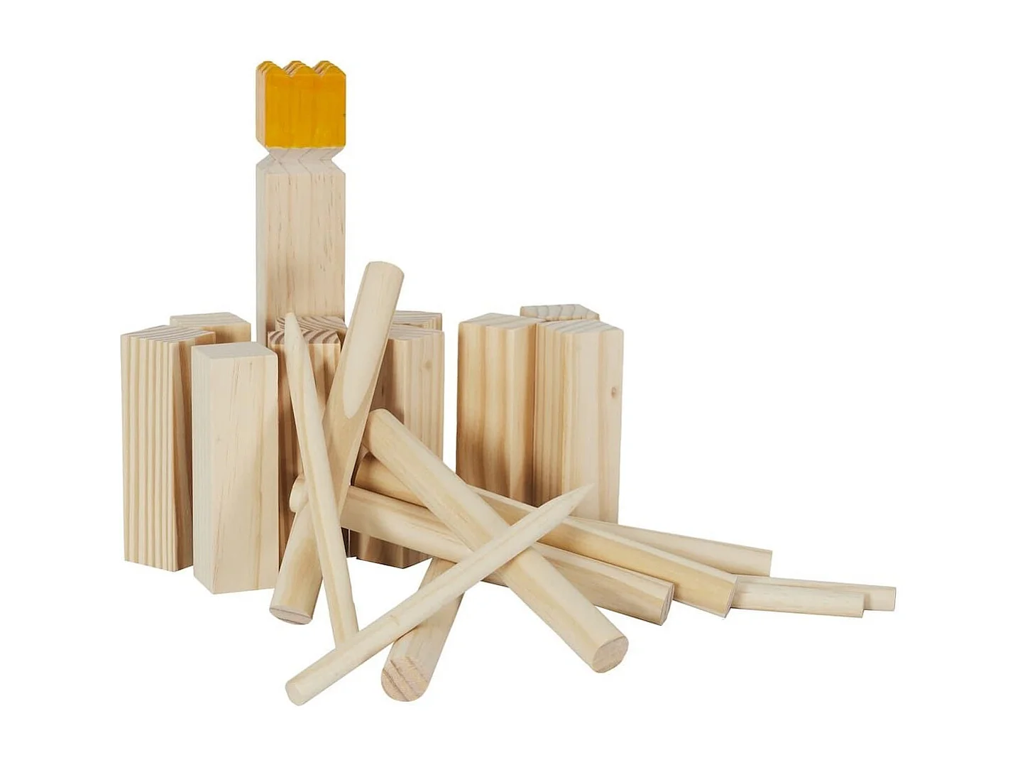 Jeu de Kubb en bois avec règle inclus