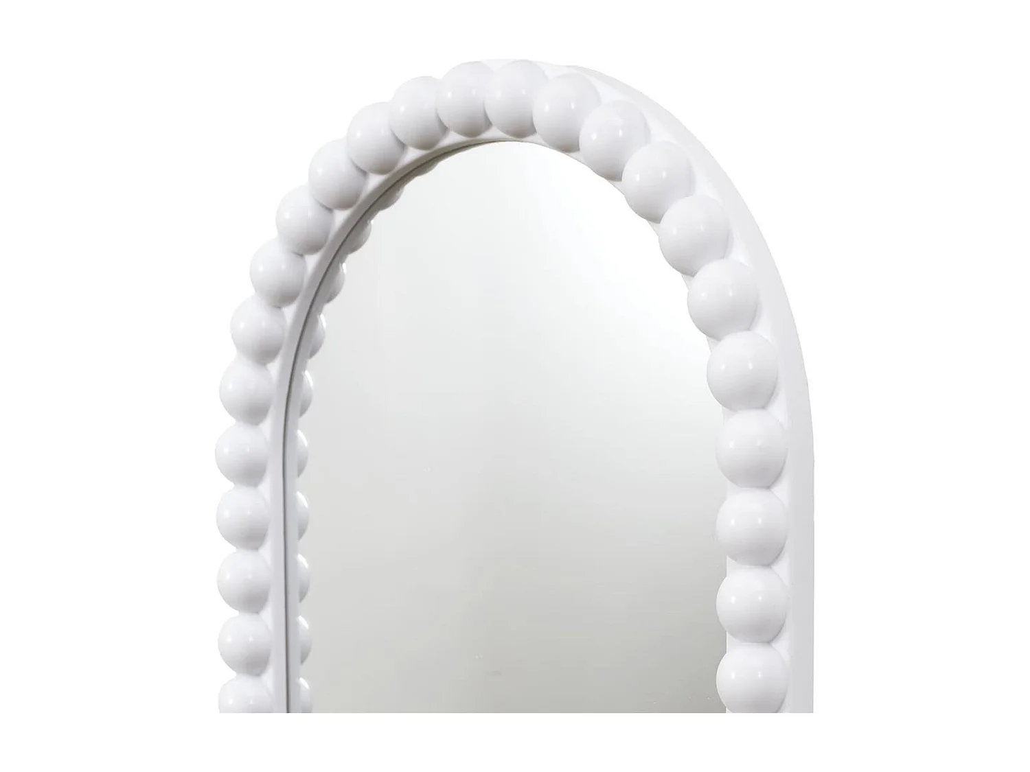 Lot de 3 Miroirs Blanc 75x25 cm / 50x25 cm / Ø25 cm - - TORIS