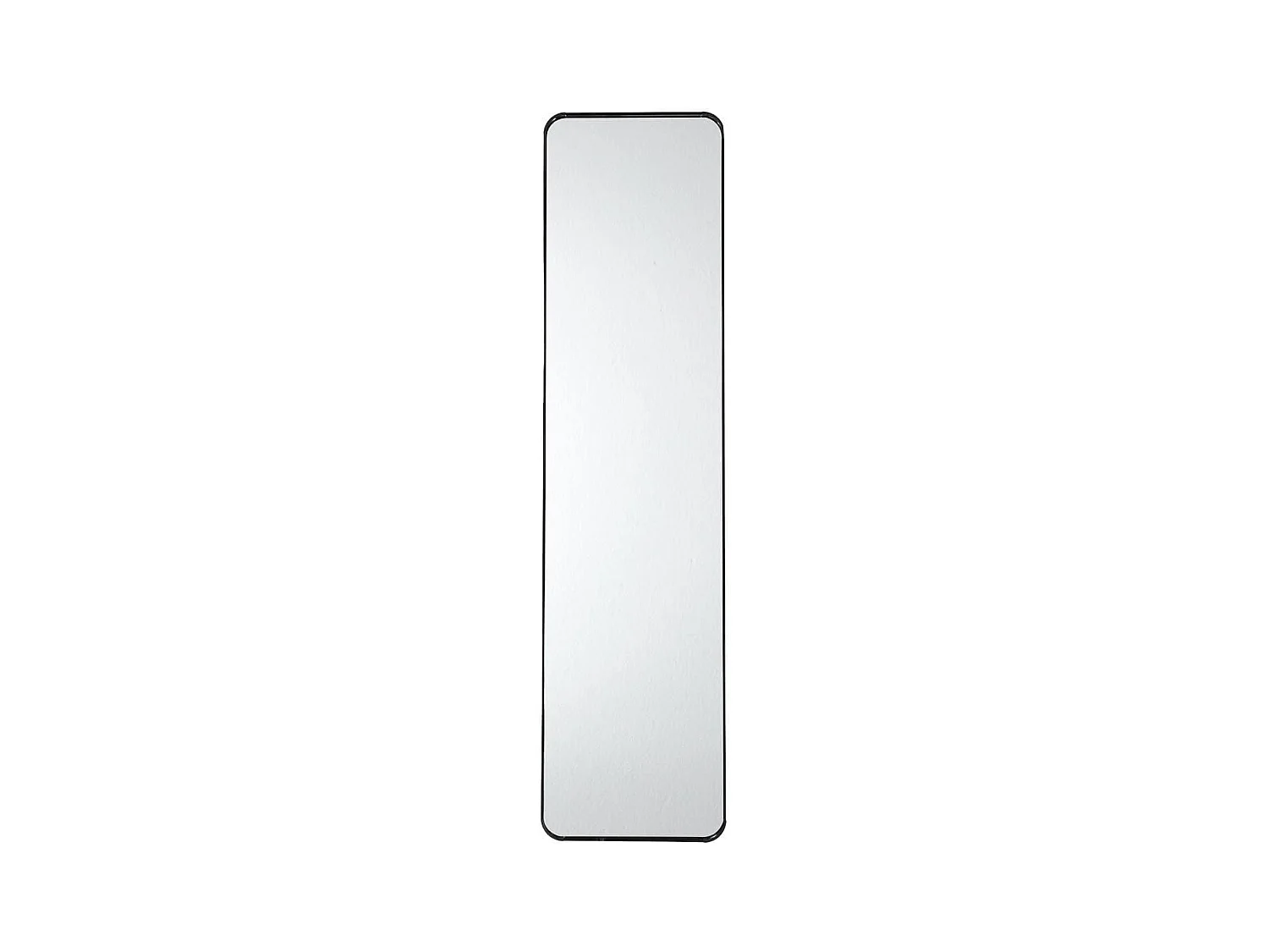 Miroir de Porte Rectangulaire 30x120cm en Verre et Aluminium Noir - GORIS
