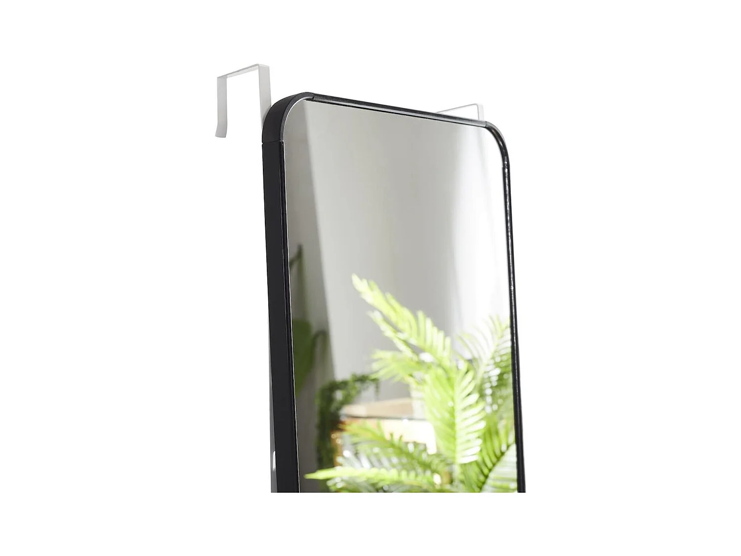 Miroir de Porte Rectangulaire 30x120cm en Verre et Aluminium Noir - GORIS