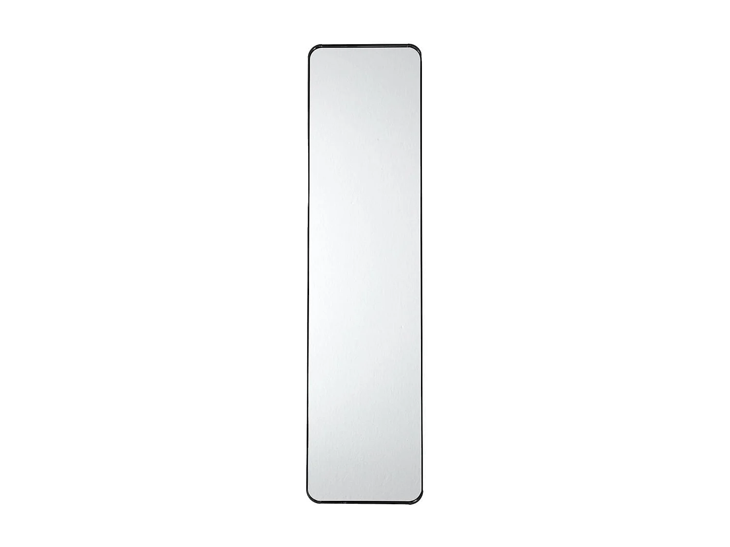 Miroir de Porte Rectangulaire 30x120cm en Verre et Aluminium Noir - GORIS